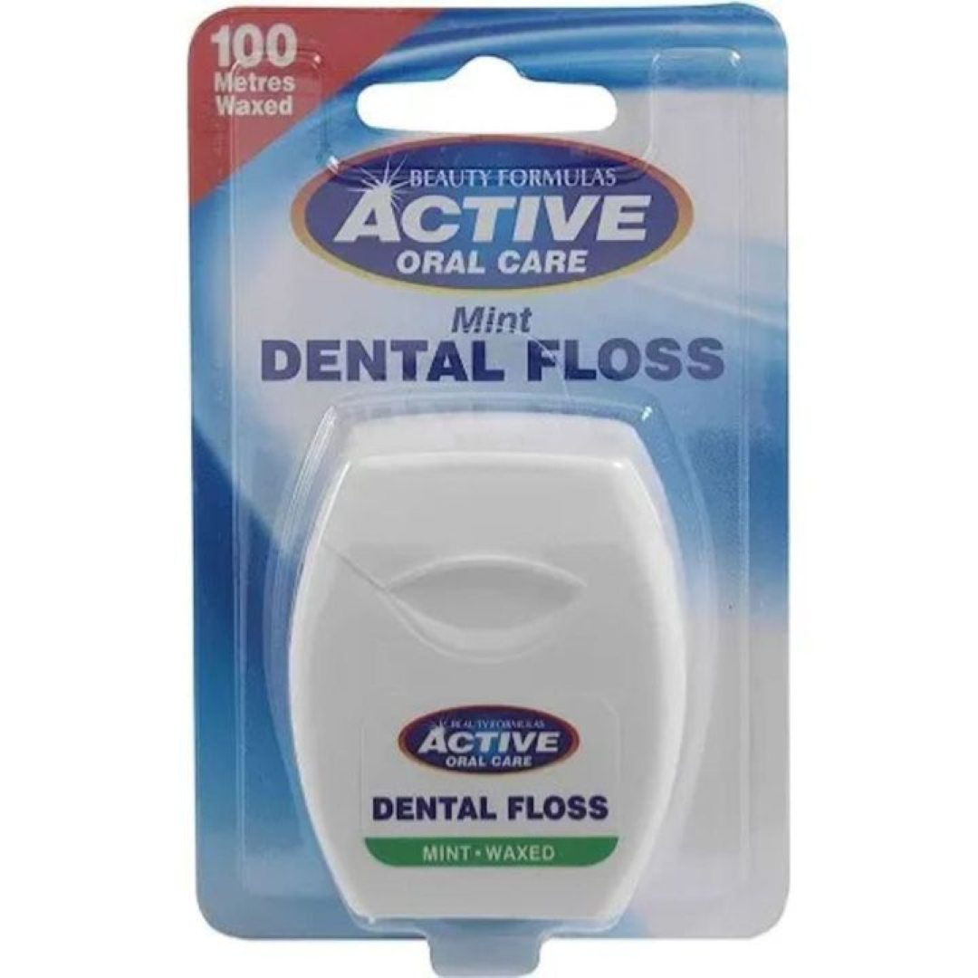 ACTIVE DENTAL FLOSS WAXED BLUE 100M